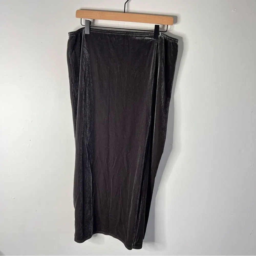Vintage Velvet Maxi Skirt | Kathie Lee Collection XL | Holiday New Year Party - Picture 3 of 10